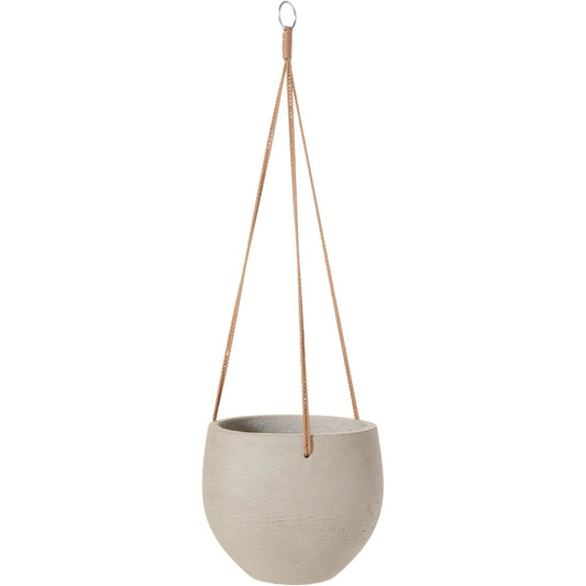 Figueroa Hanging Pot by Accent Decor in brown. Made from fiber composite in a modern style.