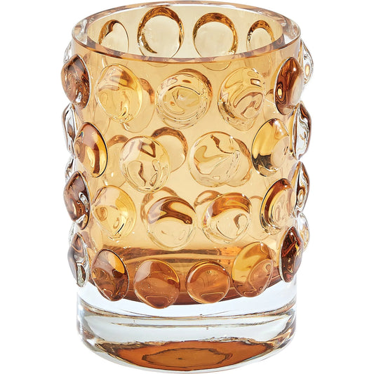 Thousand Eye Vase by Global Views in amber. Made from unique in a eclectic & global style.