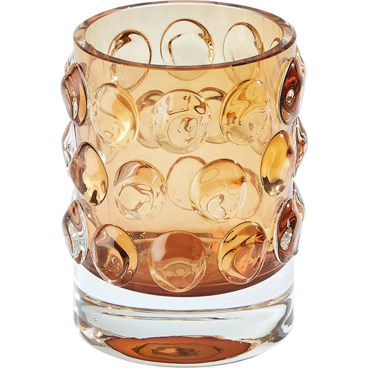 Thousand Eye Vase by Global Views in amber. Made from unique in a eclectic & global style.