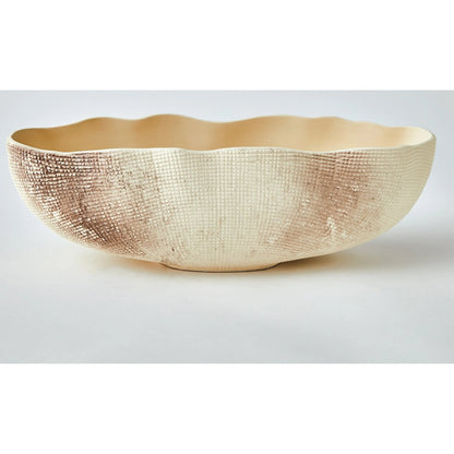 Sisal Oval Bowl by Global Views. Made from ceramic in a coastal style.