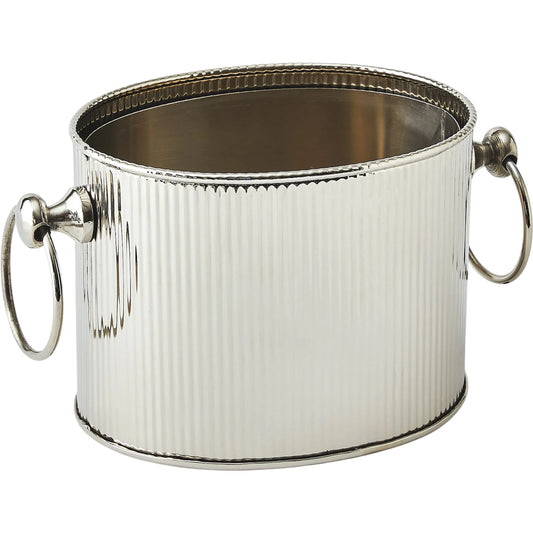Winston Ice Bucket by Global Views. Made from stainless steel in a unique style.