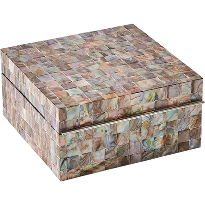 Mother Of Pearl Box by Global Views in pearl and smooth lacquer. Made from unique in a eclectic & global style.
