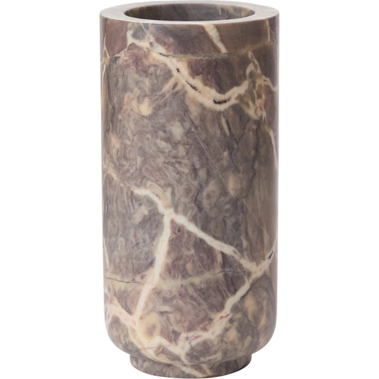 Caligraphy Vase by Accent Decor in brown. Made from natural stone in a unique style.