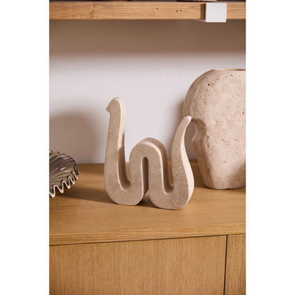 Kingsnake Sculpture by Accent Decor in brown. Made from natural stone in a unique style.
