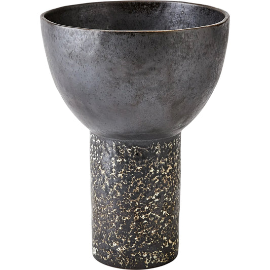 Cinder Footed Bowl II by Global Views in reactive. Made from stoneware in a unique style.