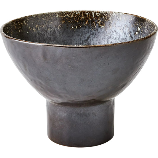 Cinder Footed Bowl II by Global Views in reactive. Made from stoneware in a unique style.