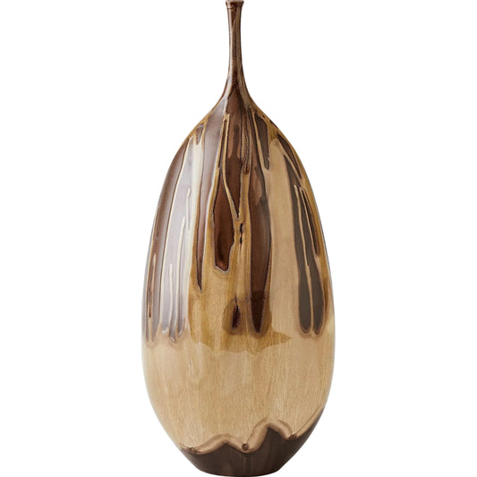 Splash Bottle by Global Views in umber. Made from earthenware in a unique style.