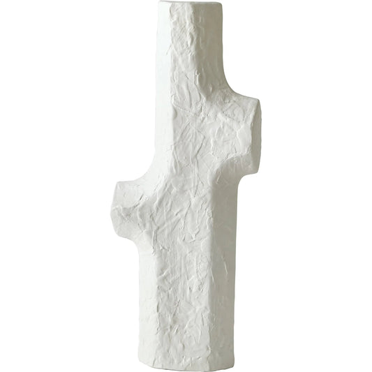 Tiered Trunk Vase by Global Views in matte white. Made from unique in a modern style.