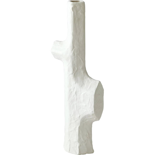 Tiered Trunk Vase by Global Views in matte white. Made from unique in a modern style.