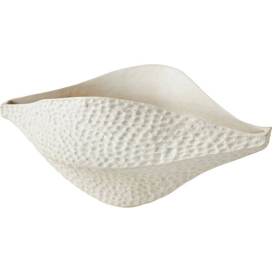 Porcelain Pod by Global Views in matte white. Made from parian porcelain in a unique style.