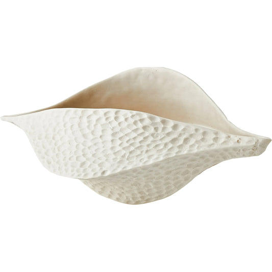 Porcelain Pod by Global Views in matte white. Made from parian porcelain in a unique style.