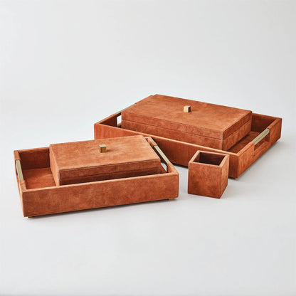 Posh Pencil Cup by Global Views in leather. Made from unique in a unique style.