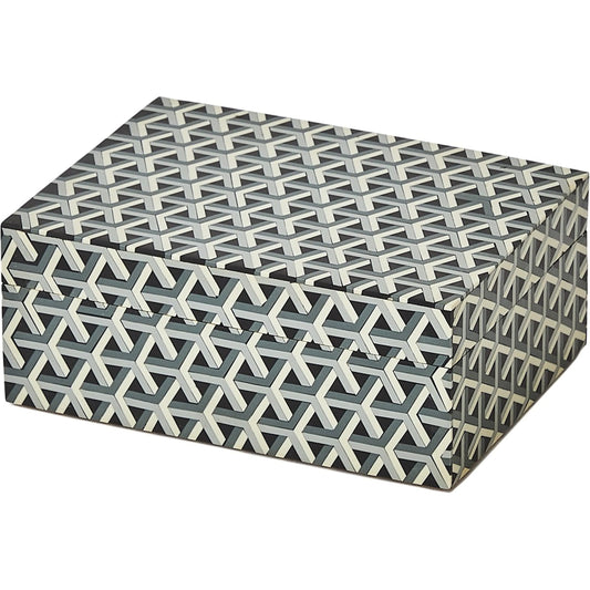 Interwoven Box by Global Views in grey, red. Made from unique in a eclectic & global style.