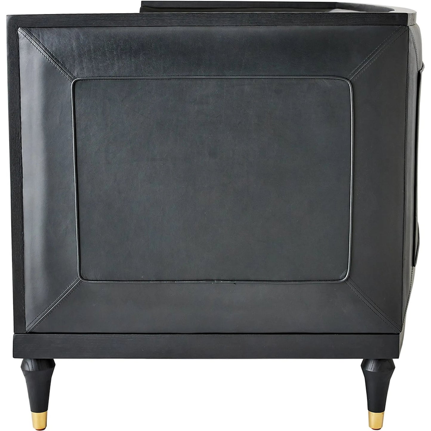 003 SI-2323078 | Additional Silo | Arc Sofa by Global Views in black and brass. Made from unique in a traditional style.