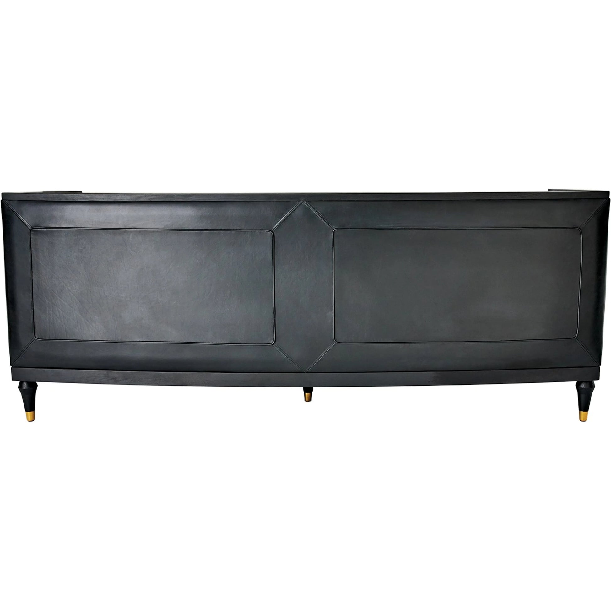 Arc Sofa by Global Views in black and brass. Made from unique in a traditional style.