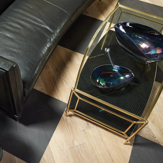 Camber Cocktail Table by Global Views in amber and marble. Made from unique in a modern style.
