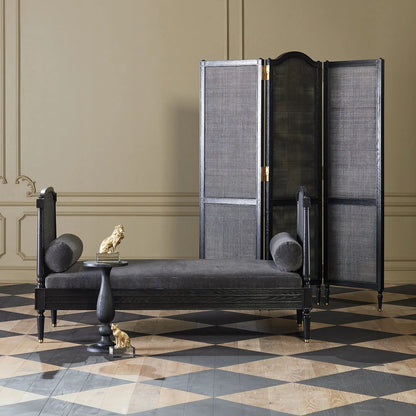 Josephine Screen by Global Views in blackened oak. Made from unique in a transitional style.