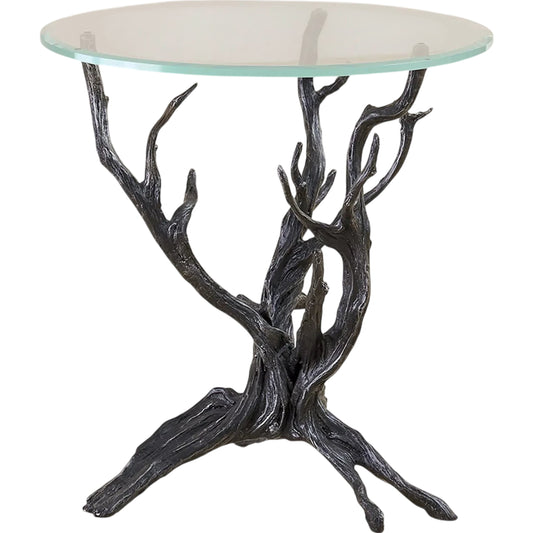 Monterey End Table by Global Views in natural and clear. Made from unique in a unique style.