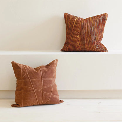 Ribbon Pillow by Global Views in rust. Made from unique in a eclectic & global style.