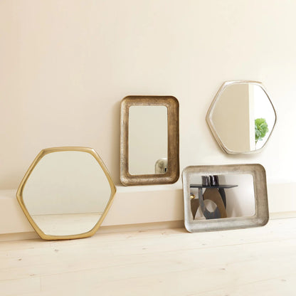 Hexagon Mirror by Global Views. Made from aluminum, mirror in a transitional style.