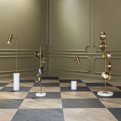 Spotlight Floor Lamp by Global Views in red and marble. Made from unique in a unique style.
