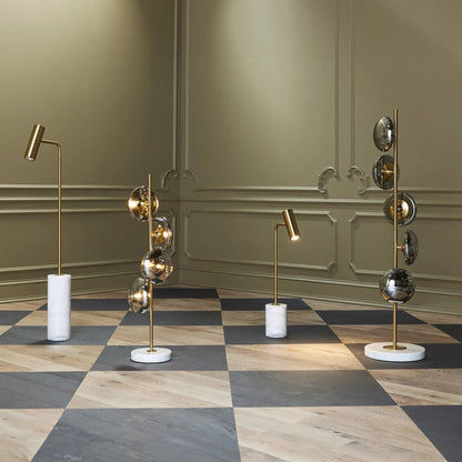 Spotlight Floor Lamp by Global Views in red and marble. Made from unique in a unique style.