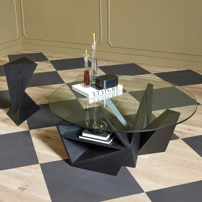 Slant Decanter by Global Views. Made from glass in a transitional style.