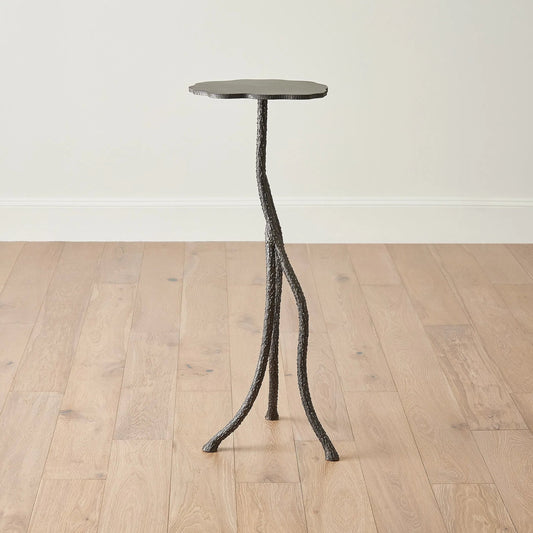 Forest Blossom Pedestal by Global Views in natural iron. Made from iron in a rustic style.