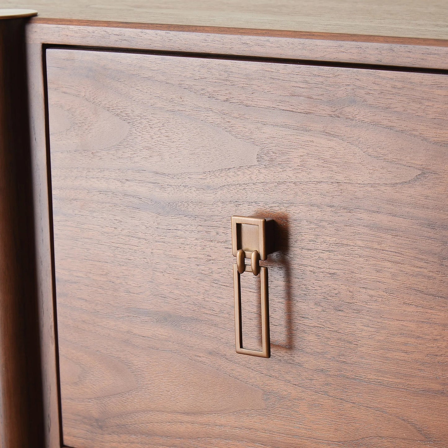 016 SI-2446261 | Closeup | Triple Curve Cabinet by Global Views in walnut. Made from walnut wood, brass in a traditional style.