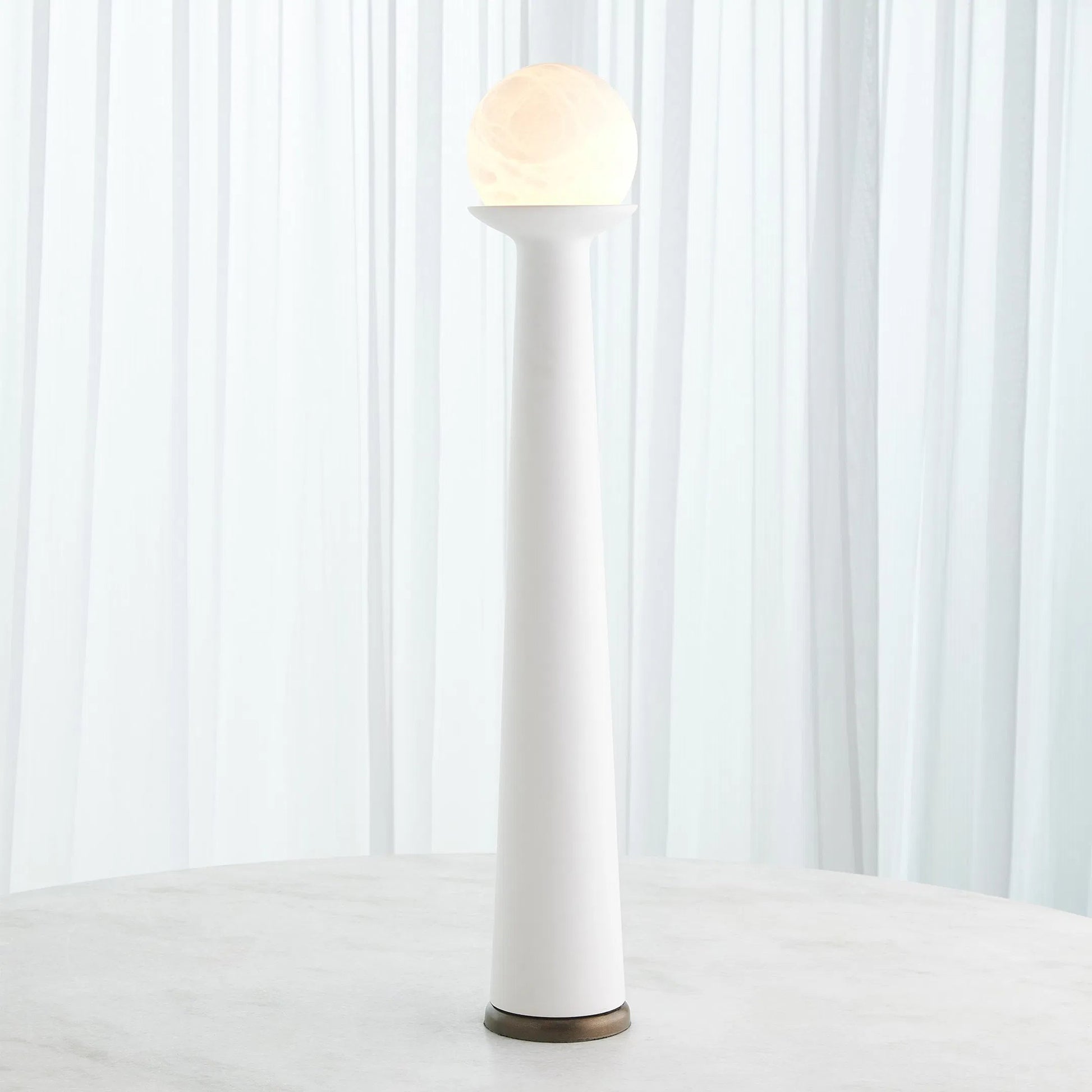 Alabaster Bulb Tower Lamp by Global Views. Made from unique in a modern style.