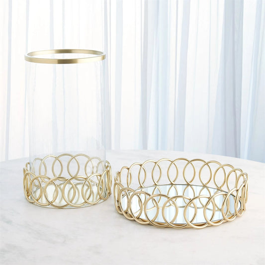 Loops Tray by Global Views in brass. Made from unique in a unique style.
