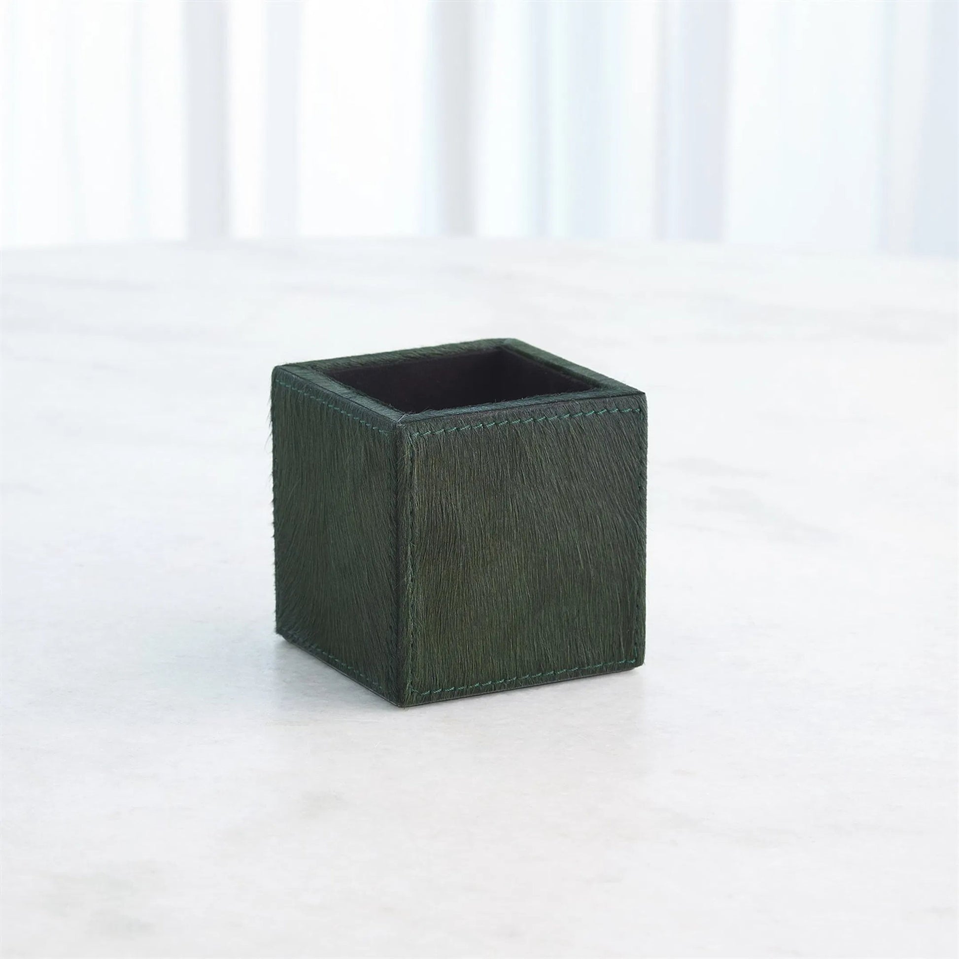 Posh Pencil Cup by Global Views in leather. Made from unique in a unique style.