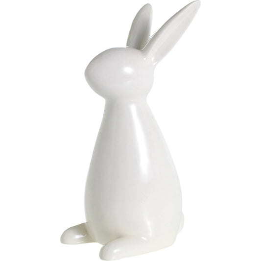 Patch Bunny by Accent Decor in white. Made from ceramic in a unique style.