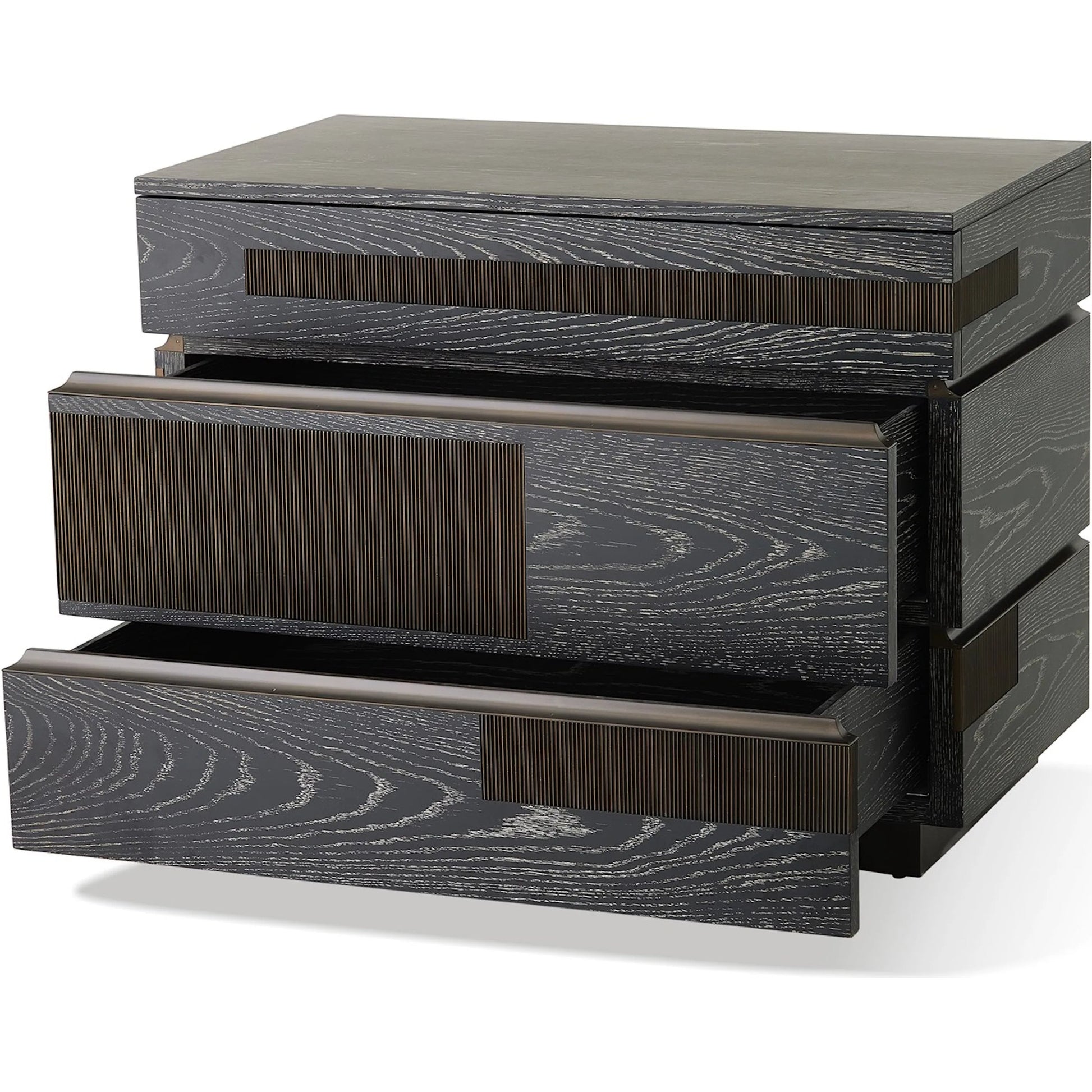 Brazil Chest by Global Views in black and bronze. Made from unique in a modern style.
