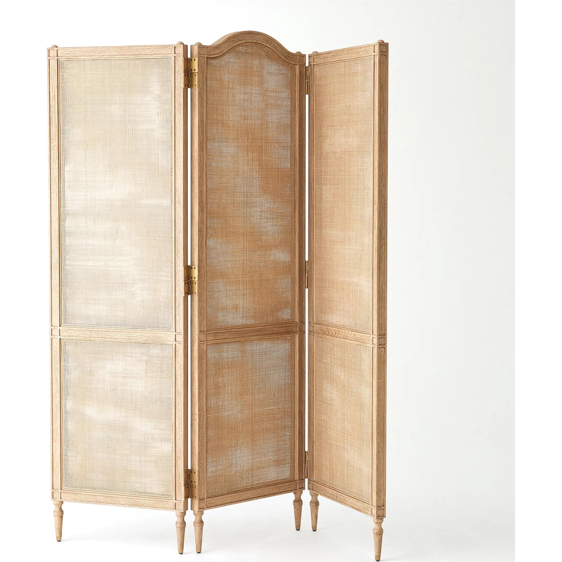 Josephine Screen by Global Views in blackened oak. Made from unique in a transitional style.