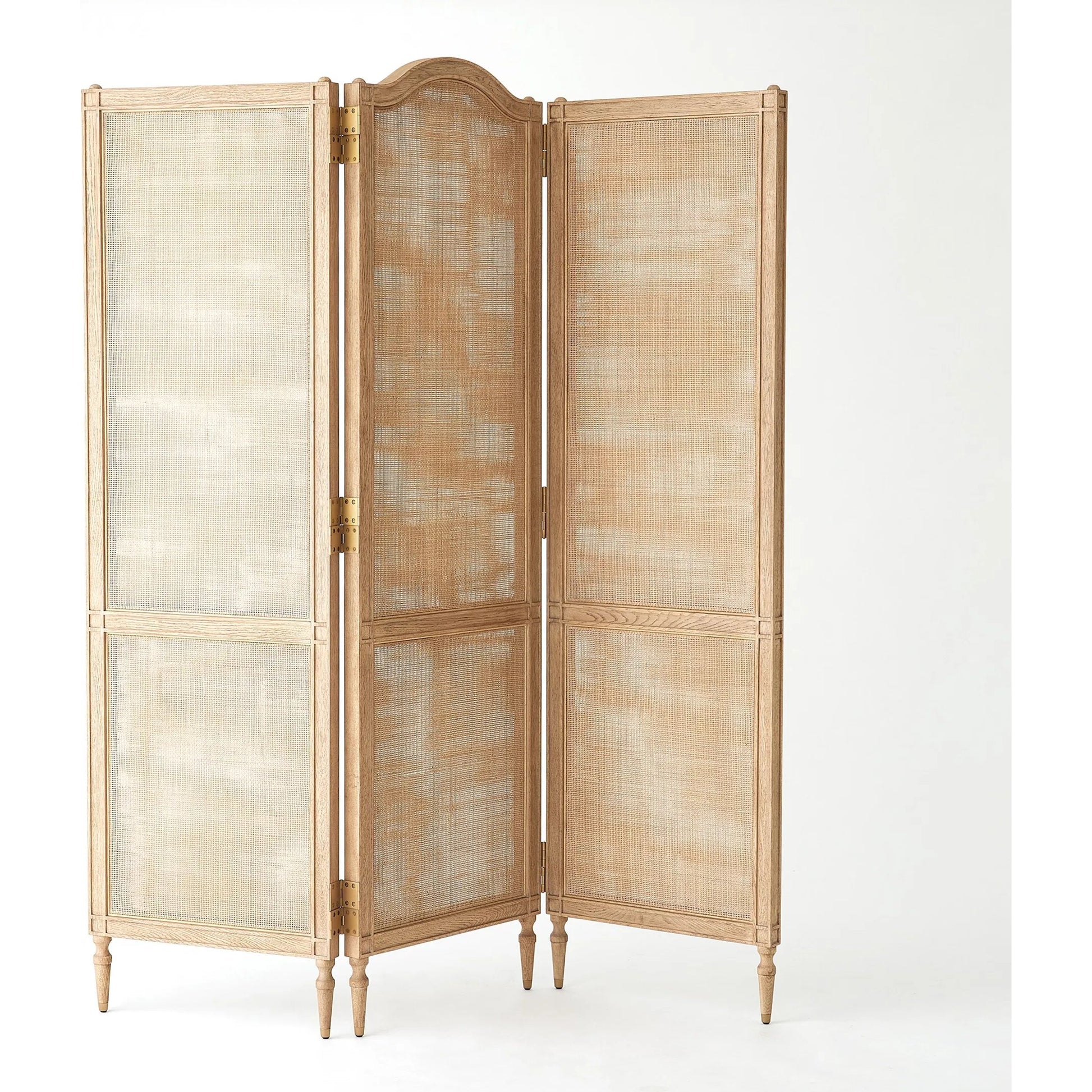 Josephine Screen by Global Views in blackened oak. Made from unique in a transitional style.