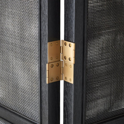 Josephine Screen by Global Views in blackened oak. Made from unique in a transitional style.