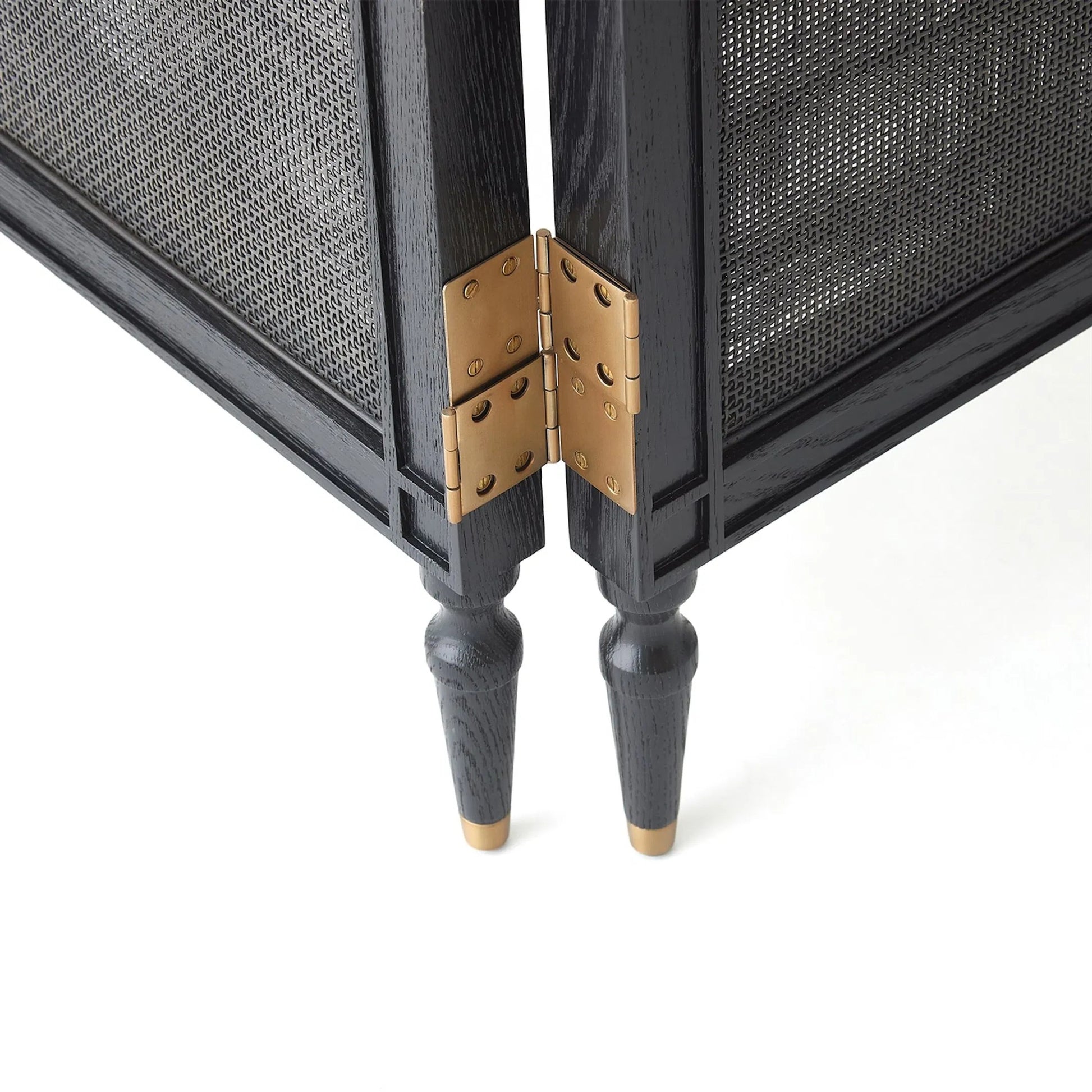 Josephine Screen by Global Views in blackened oak. Made from unique in a transitional style.