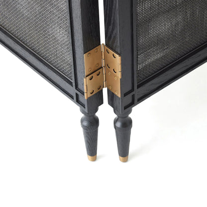 Josephine Screen by Global Views in blackened oak. Made from unique in a transitional style.