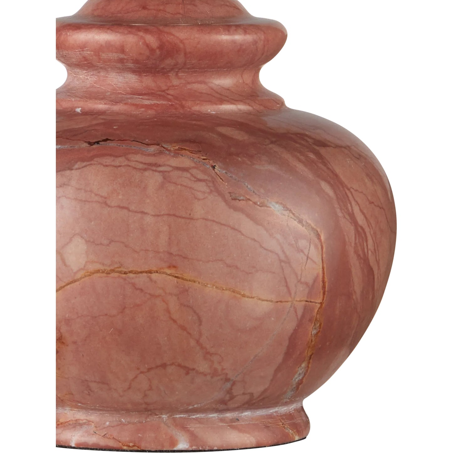 004 SI-2387128 | Closeup | Piccolo Pink Mini Table Lamp by Currey and Company in natural rose. Made from rosa cappuccino marble in a eclectic & global style.