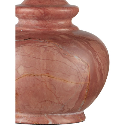 Piccolo Pink Mini Table Lamp by Currey and Company in natural rose. Made from rosa cappuccino marble in a eclectic & global style.