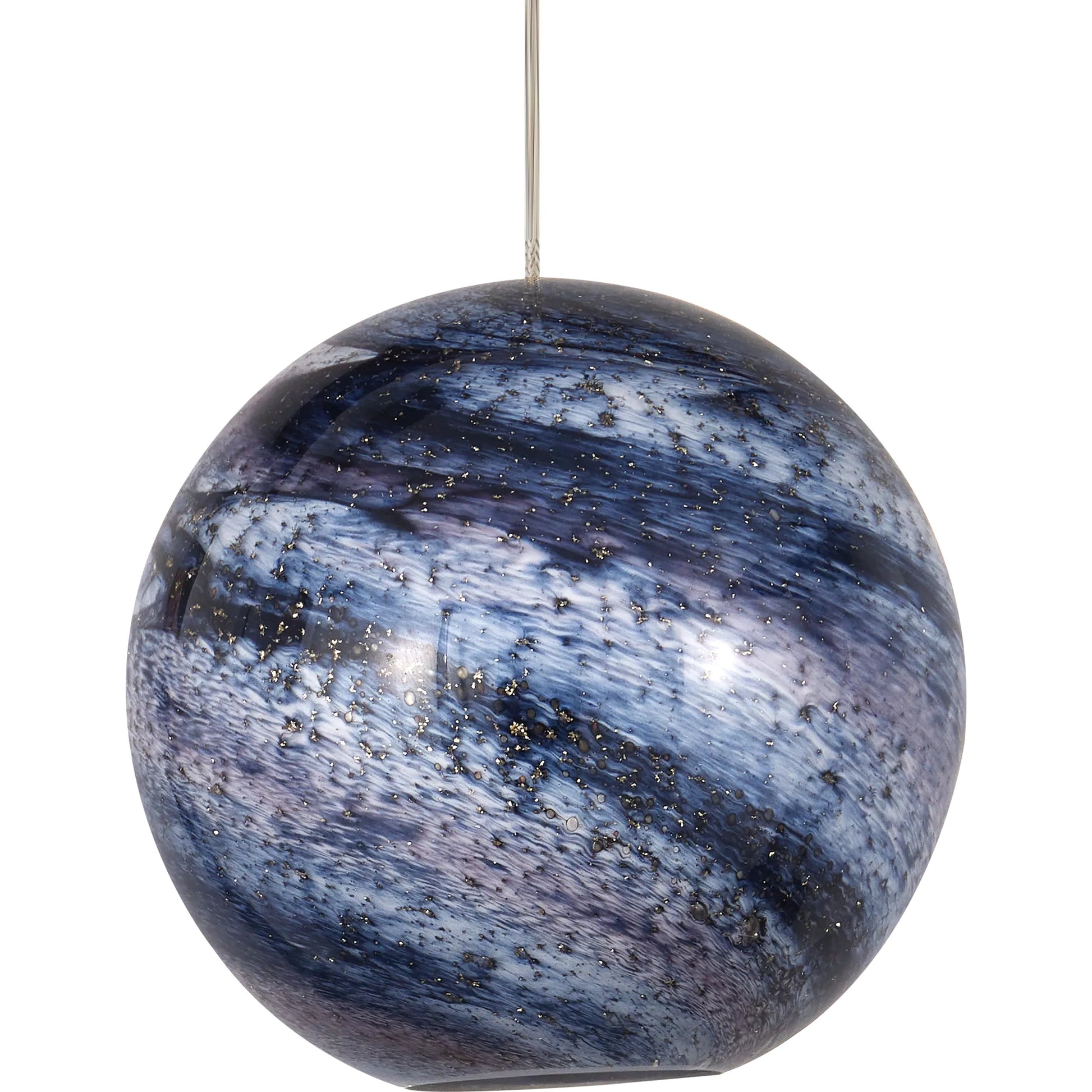 Palatino Round 15-LIGHT Multi-Drop Pendant by Currey and Company in blue marbeled, silver. Made from earth with speckles, glass in a modern style.