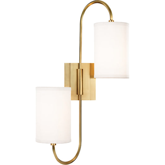Junius Wall Sconce by Hudson Valley. Made from brass in a modern style.
