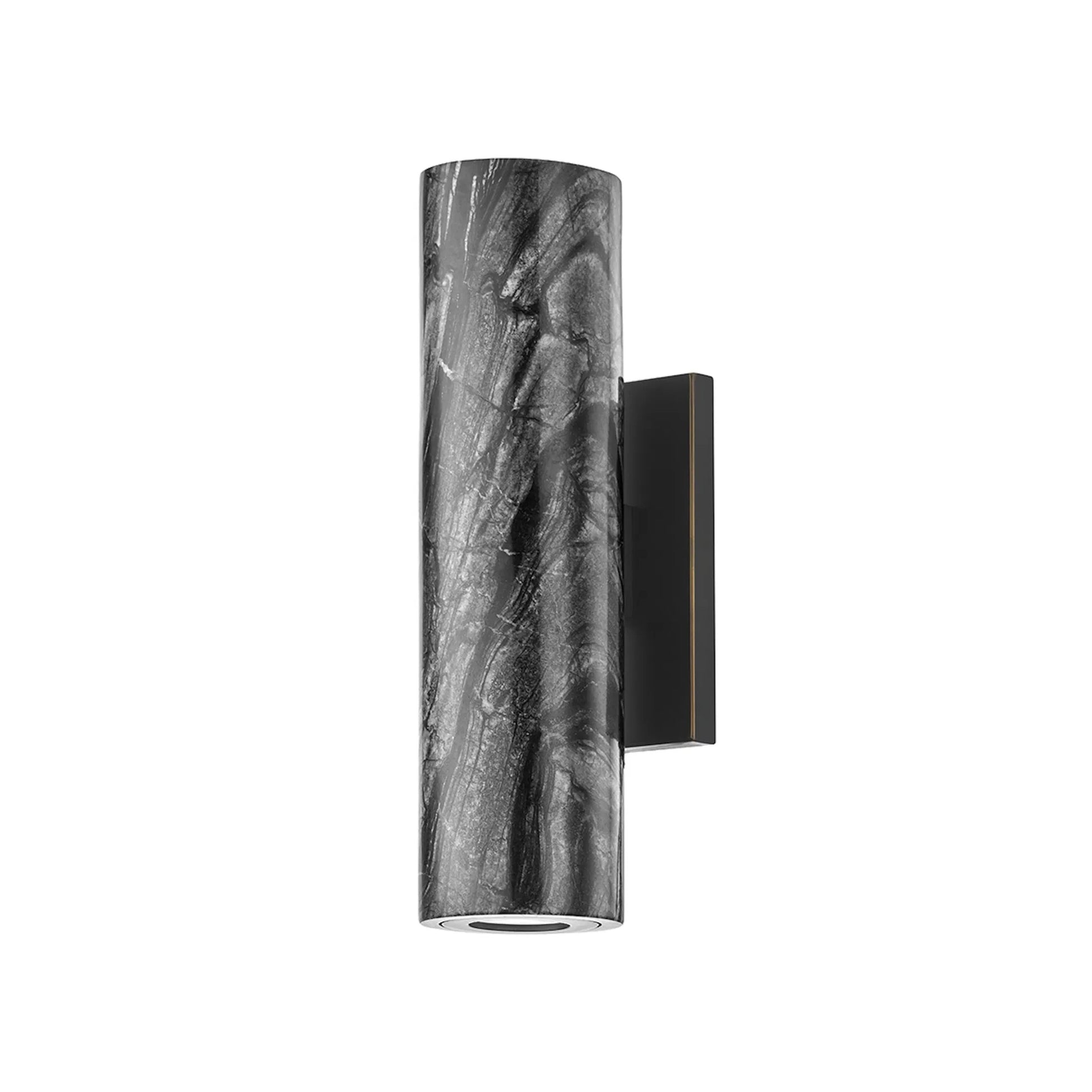 Predock Wall Sconce by Hudson Valley in black brass. Made from steel in a modern style.