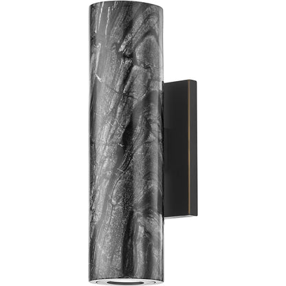 Predock Wall Sconce by Hudson Valley in black brass. Made from steel in a modern style.