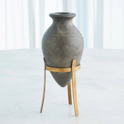 Amphora Alabaster Vase by Global Views in gold. Made from unique in a modern style.