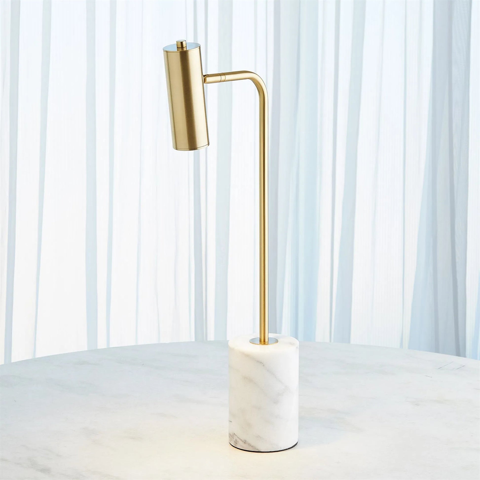 Spotlight Table Lamp by Global Views in red and marble. Made from unique in a unique style.