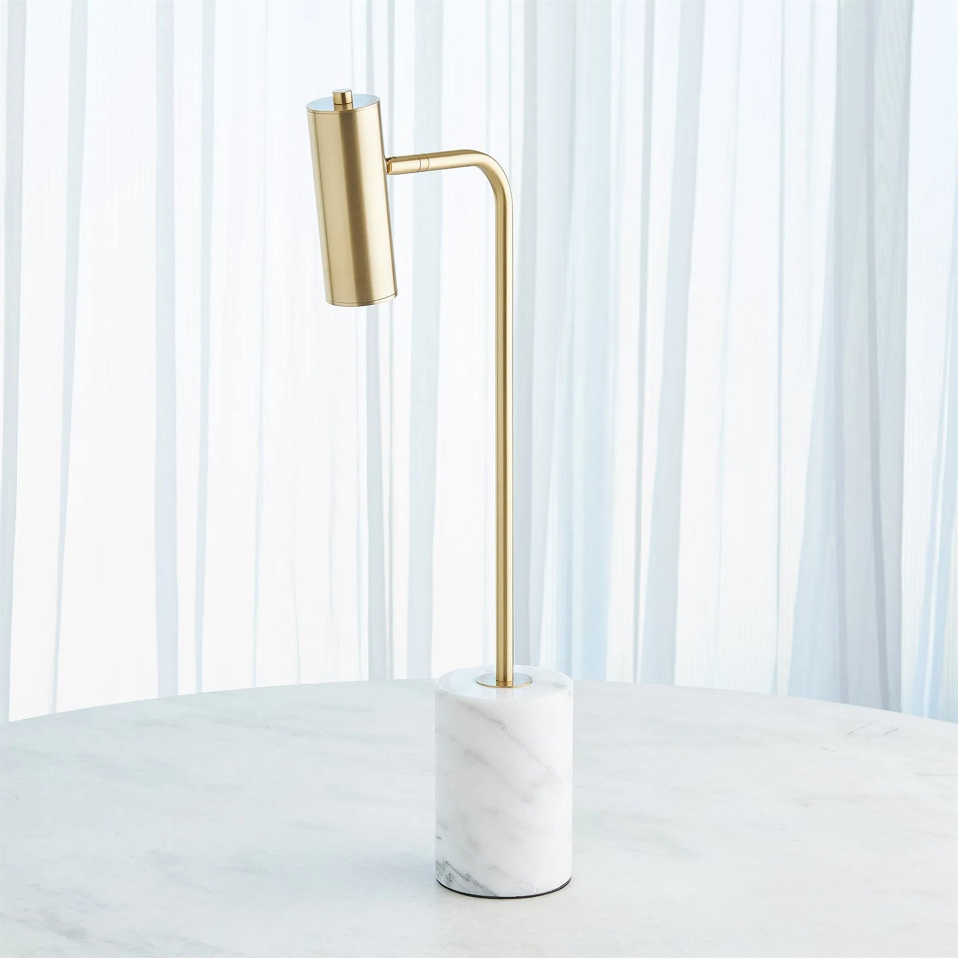 Spotlight Table Lamp by Global Views in red and marble. Made from unique in a unique style.