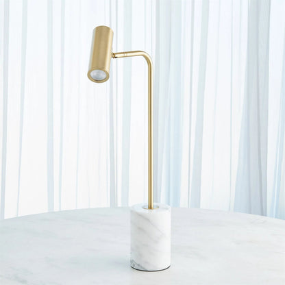 Spotlight Table Lamp by Global Views in red and marble. Made from unique in a unique style.