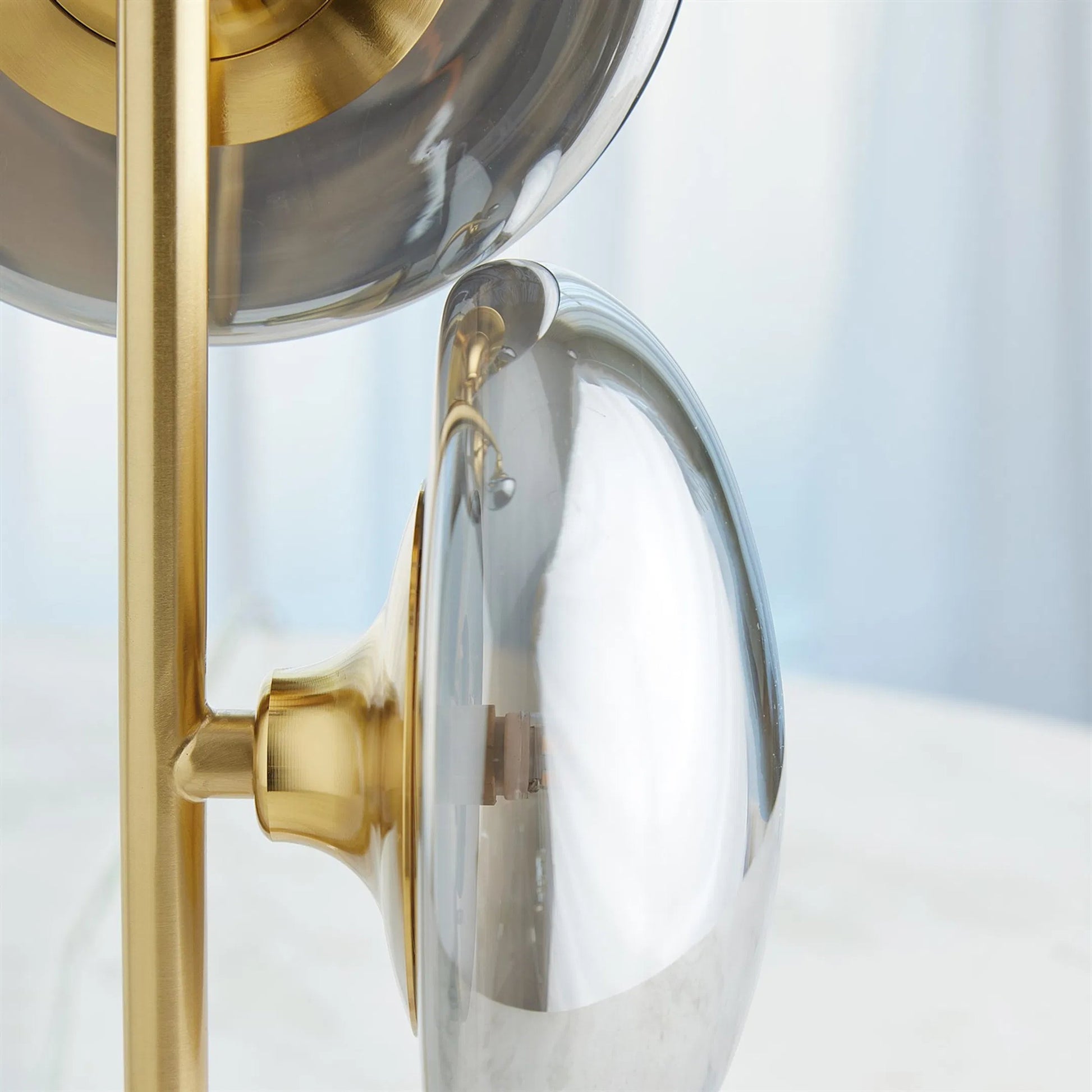 Stellar Table Lamp by Global Views in white, red and marble. Made from unique in a modern style.